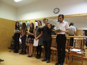 Hudební vystoupení studentů z Gymnázia Zábřeh